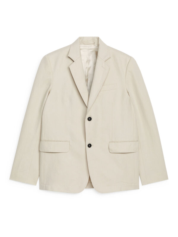 Linen-Blend Blazer - Size 46